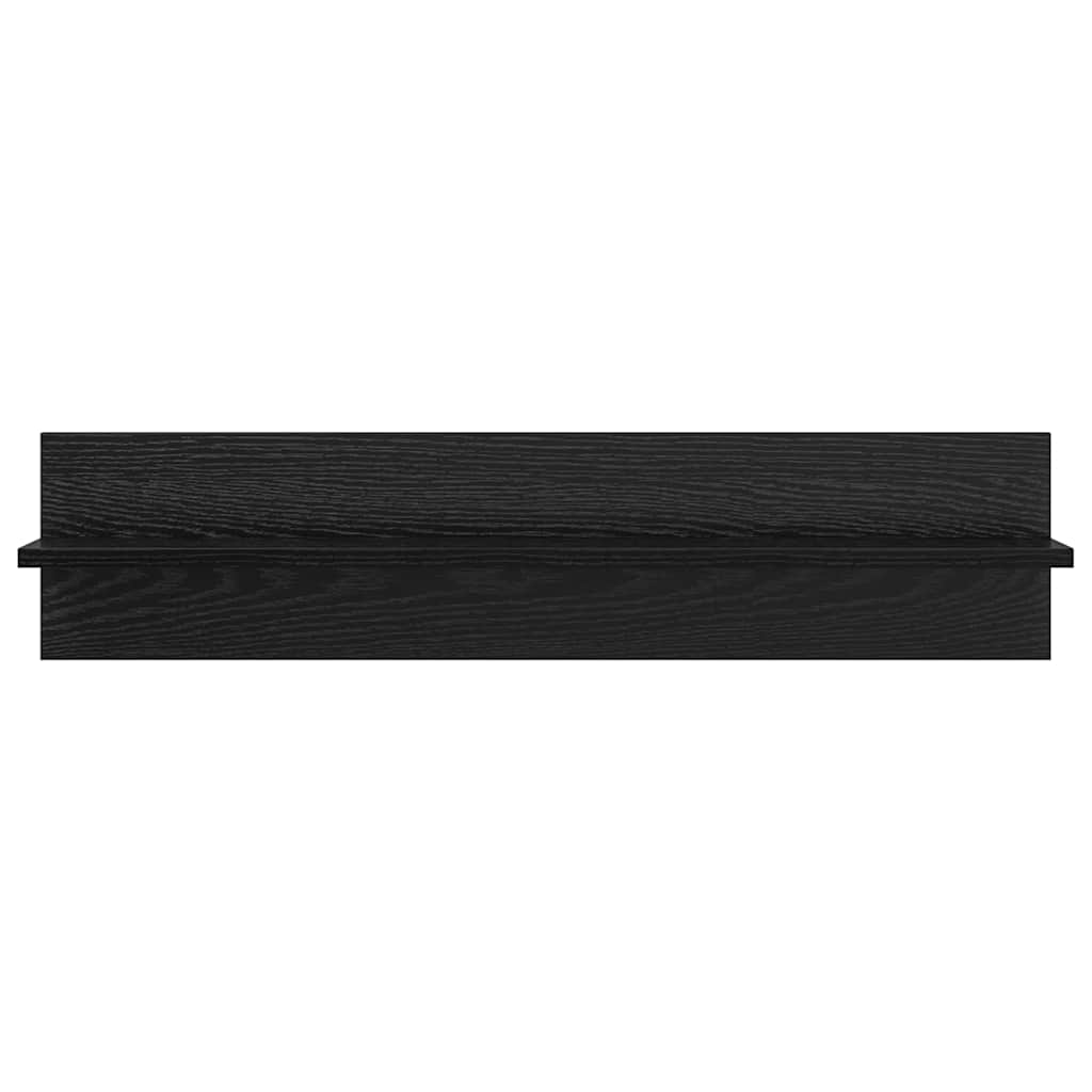 Wandregale 4 stk. Schwarz Eichen-Optik 80 x 11,5 x 18 cm