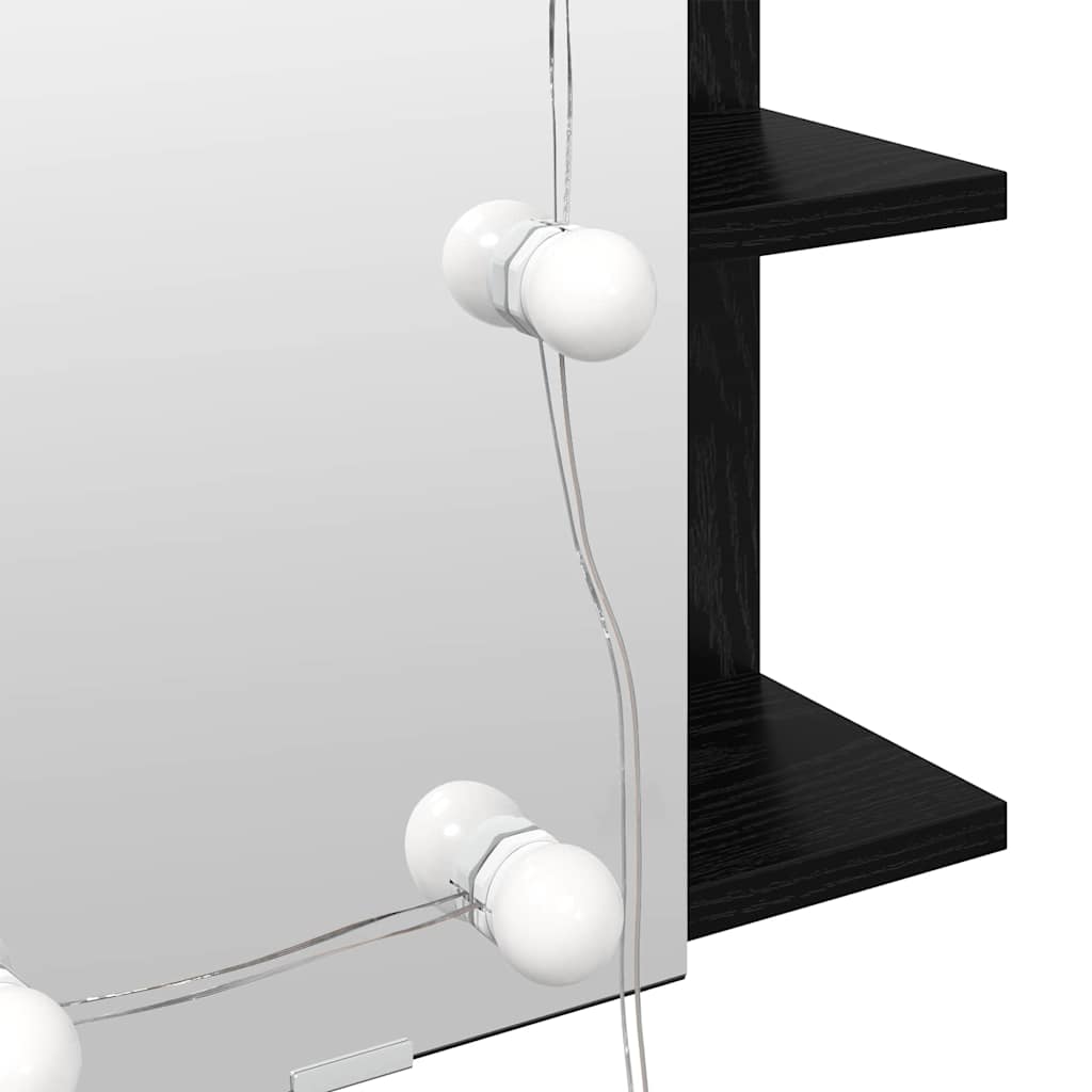 Spiegelschrank Schwarz Eichen-Optik 70 x 16,5 x 60 cm