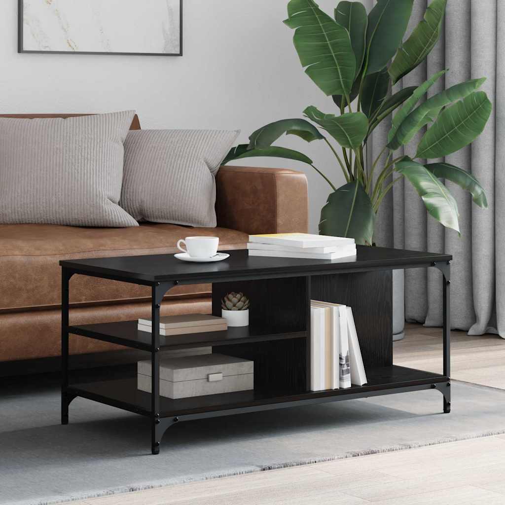 Couchtisch Schwarz Eichen-Optik 100 x 50 x 45 cm Holzwerkstoff