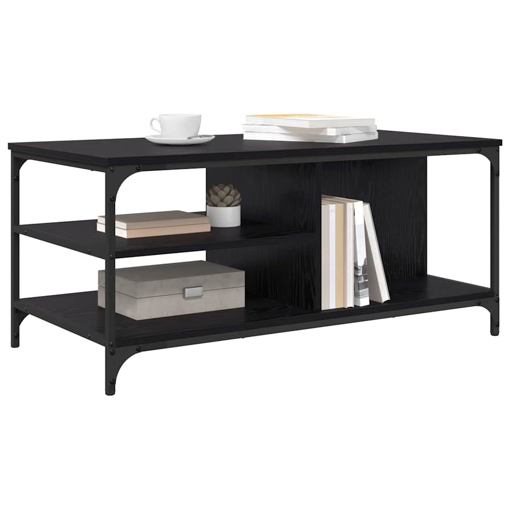 Couchtisch Schwarz Eichen-Optik 100 x 50 x 45 cm Holzwerkstoff