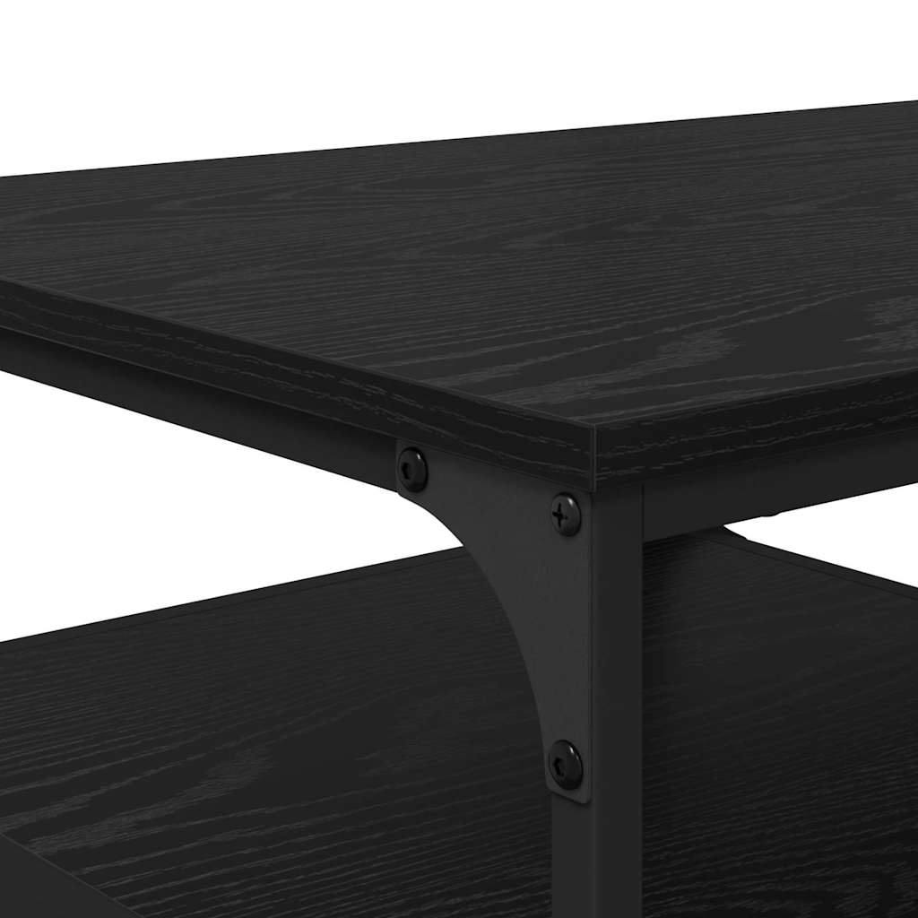 Couchtisch Schwarz Eichen-Optik 90 x 49 x 40 cm Holzwerkstoff