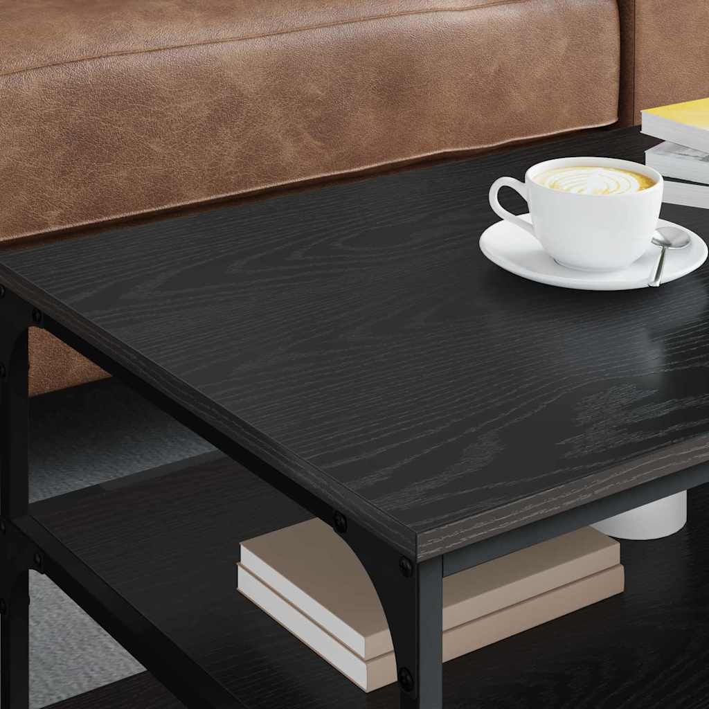 Couchtisch Schwarz Eichen-Optik 90 x 49 x 40 cm Holzwerkstoff