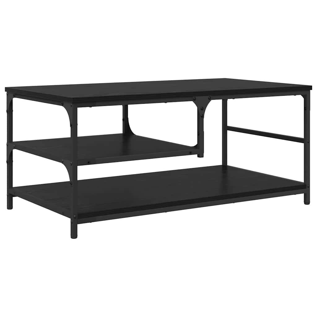 Couchtisch Schwarz Eichen-Optik 90 x 49 x 40 cm Holzwerkstoff