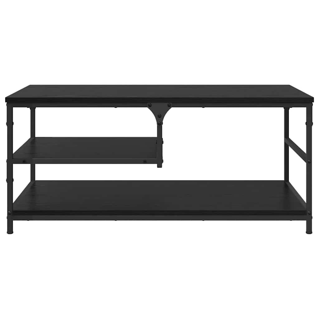 Couchtisch Schwarz Eichen-Optik 90 x 49 x 40 cm Holzwerkstoff