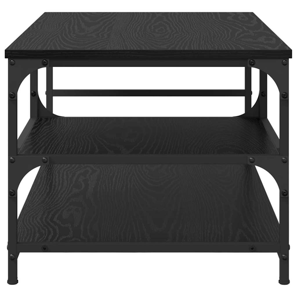 Couchtisch Schwarz Eichen-Optik 90 x 49 x 40 cm Holzwerkstoff