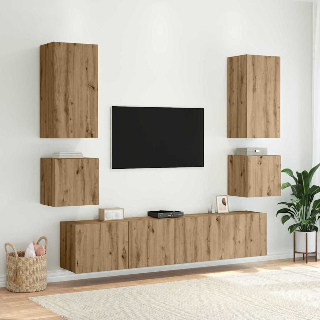 TV-Wandschrank Artisan-Eiche Holzwerkstoff