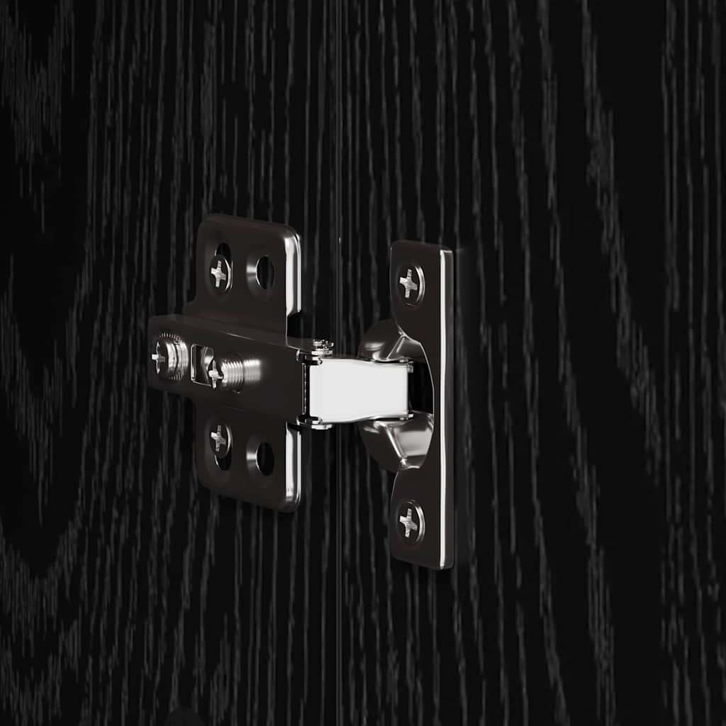 TV-Wandschrank Schwarz Eichen-Optik Holzwerkstoff