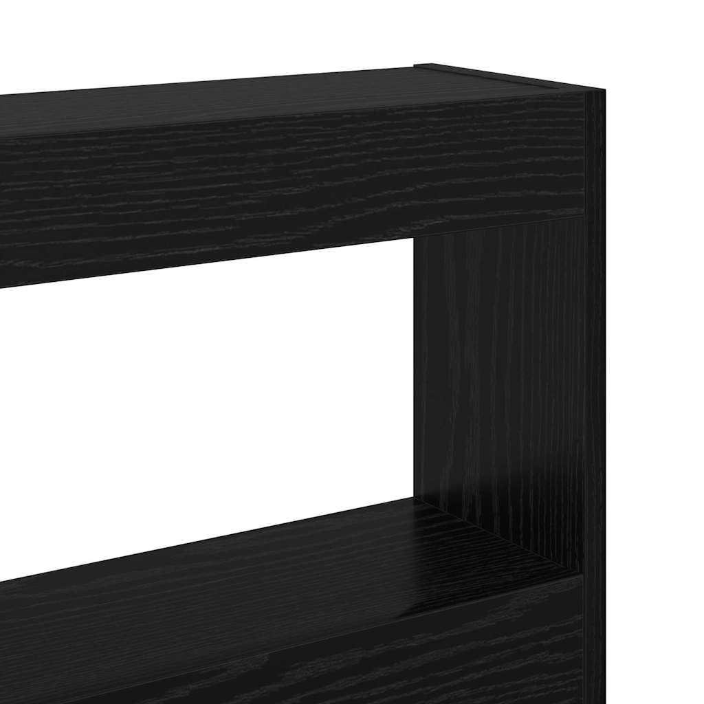 Kopfteil Schwarz Eichen-Optik Holzwerkstoff