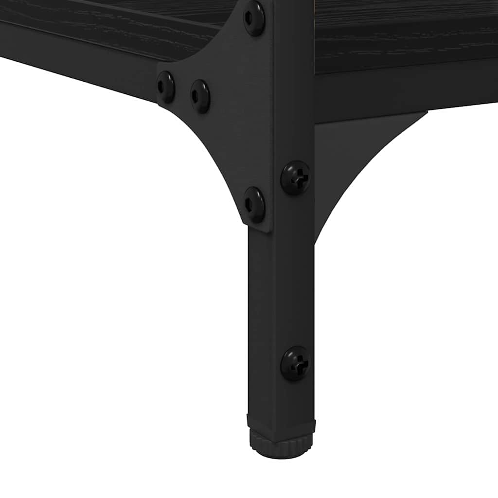 Schreibtisch Schwarz Eichen-Optik Holzwerkstoff
