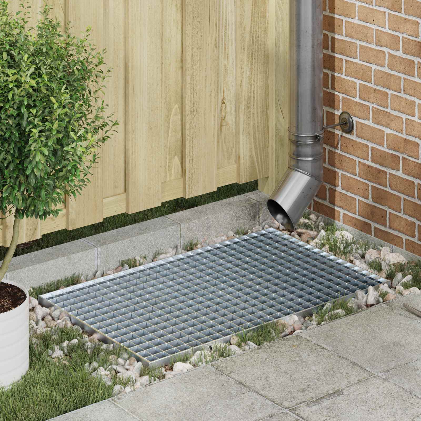 Gitter Silber 80 x 50 x 2 cm Feuerverzinkter Stahl