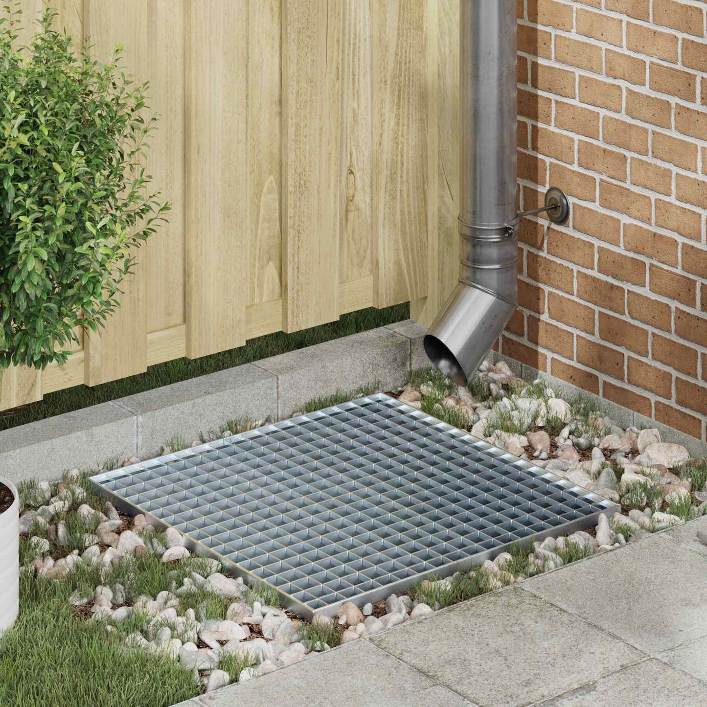 Gitter Silber 60 x 60 x 2 cm Feuerverzinkter Stahl