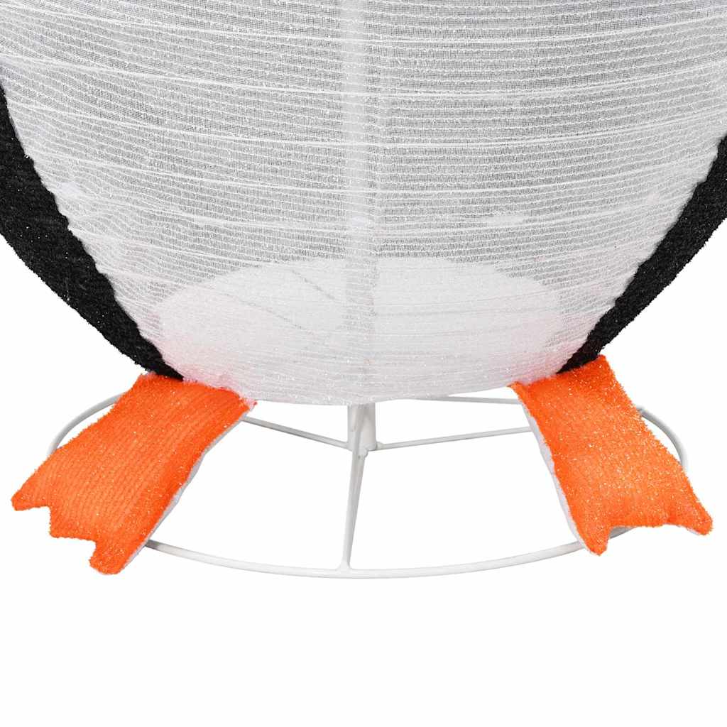 Schnee-Pinguin Figur mit 600 LEDs Warmes Weiß 78 x 178 cm Stoff