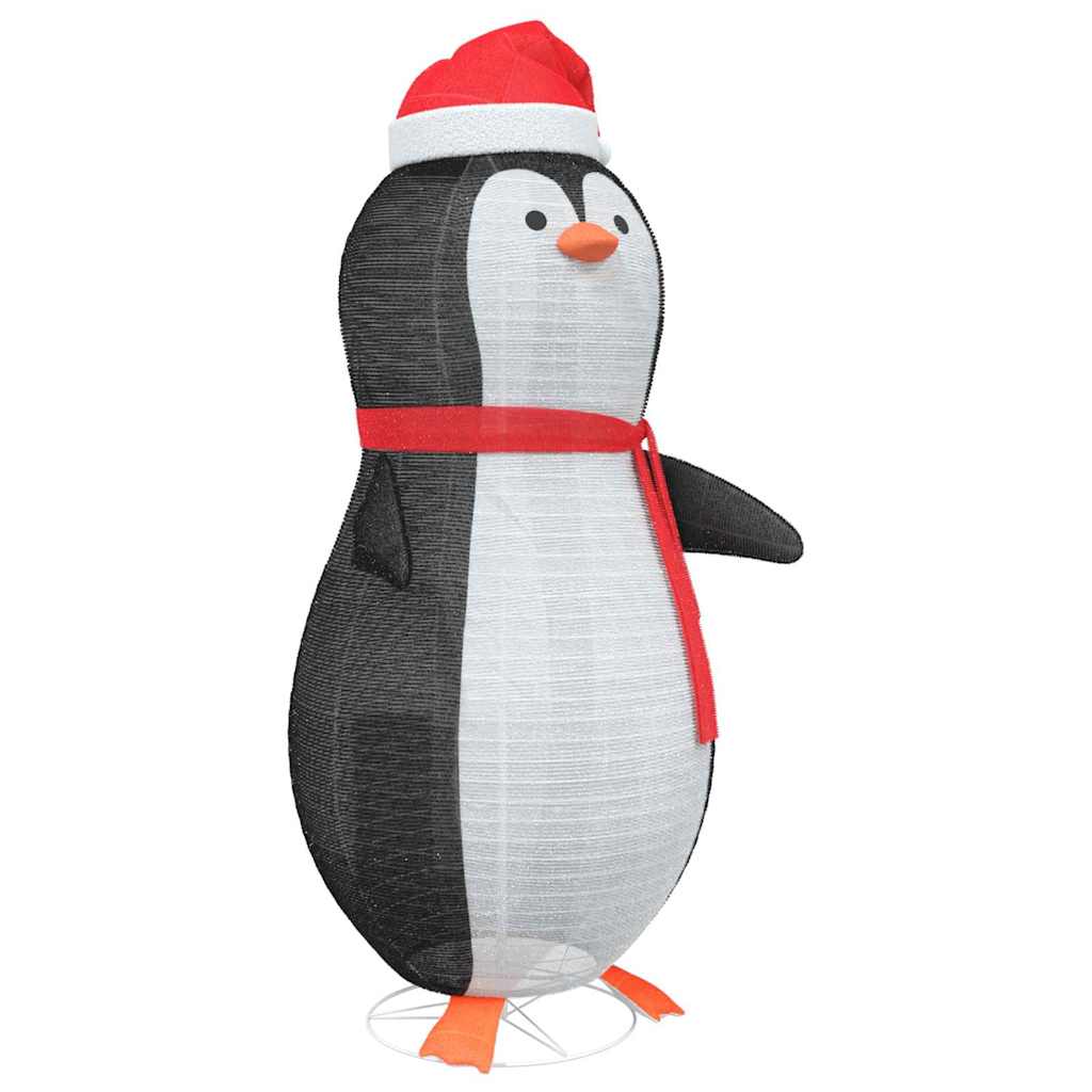 Schnee-Pinguin Figur mit 600 LEDs Warmes Weiß 78 x 178 cm Stoff