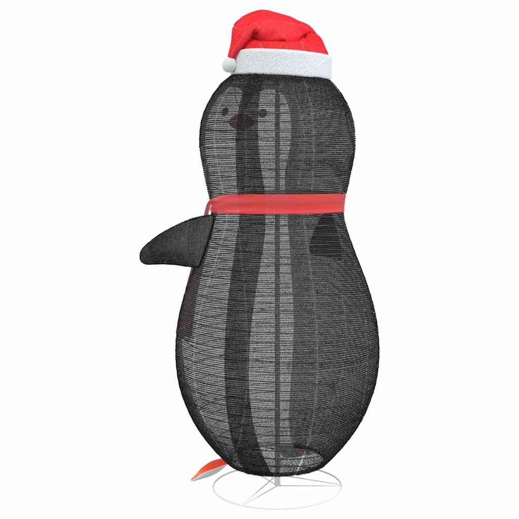 Schnee-Pinguin Figur mit 600 LEDs Warmes Weiß 78 x 178 cm Stoff