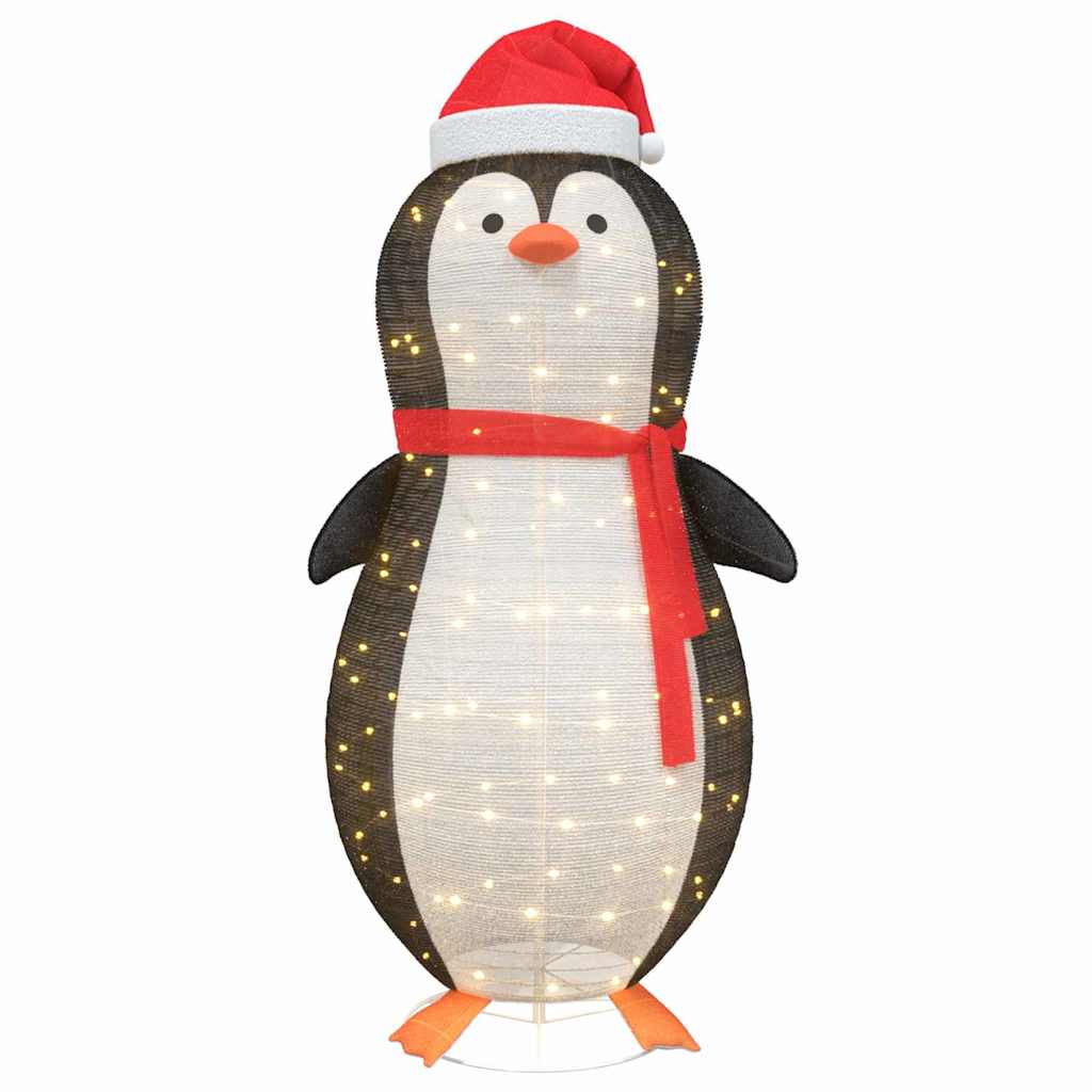 Schnee-Pinguin Figur mit 600 LEDs Warmes Weiß 78 x 178 cm Stoff