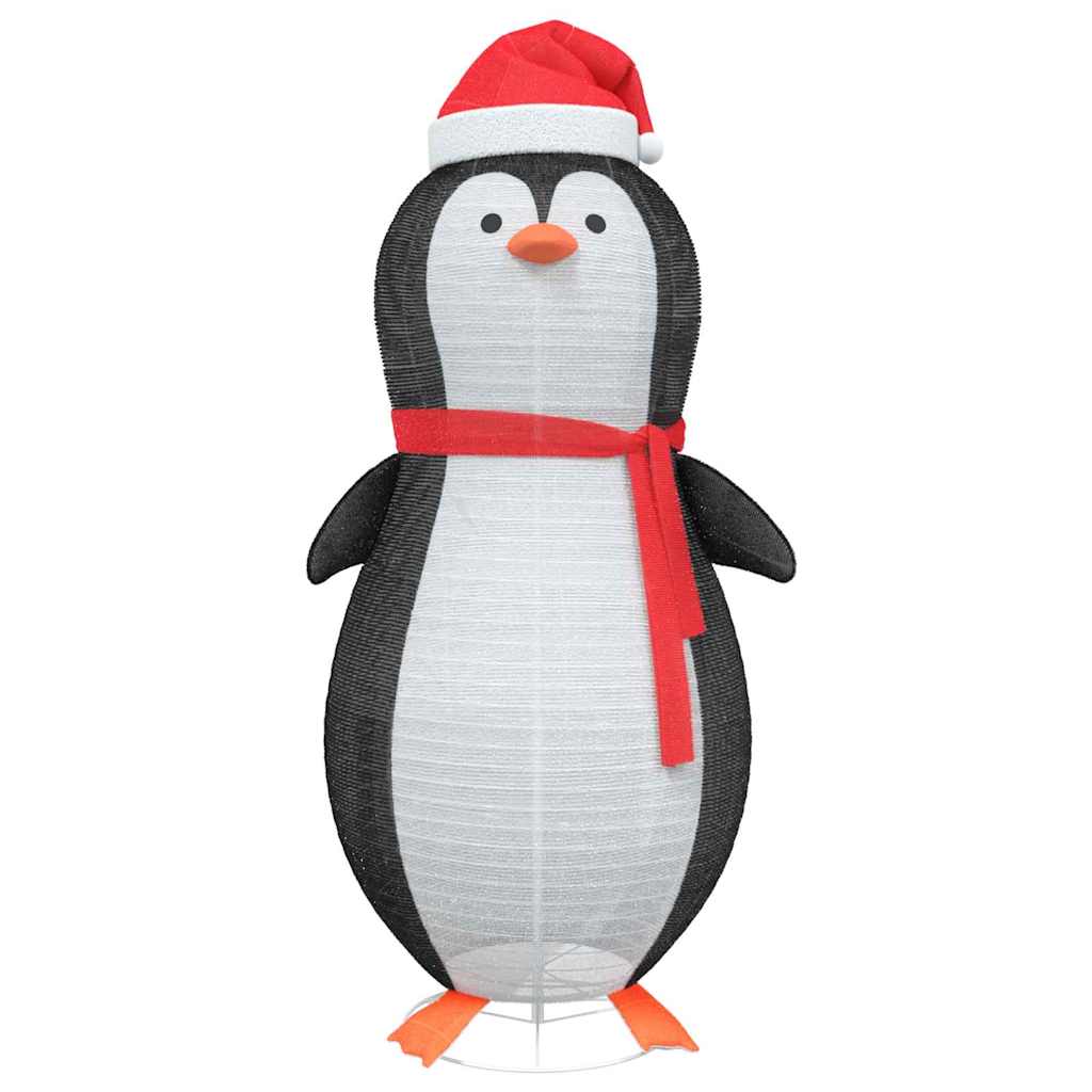 Schnee-Pinguin Figur mit 600 LEDs Warmes Weiß 78 x 178 cm Stoff