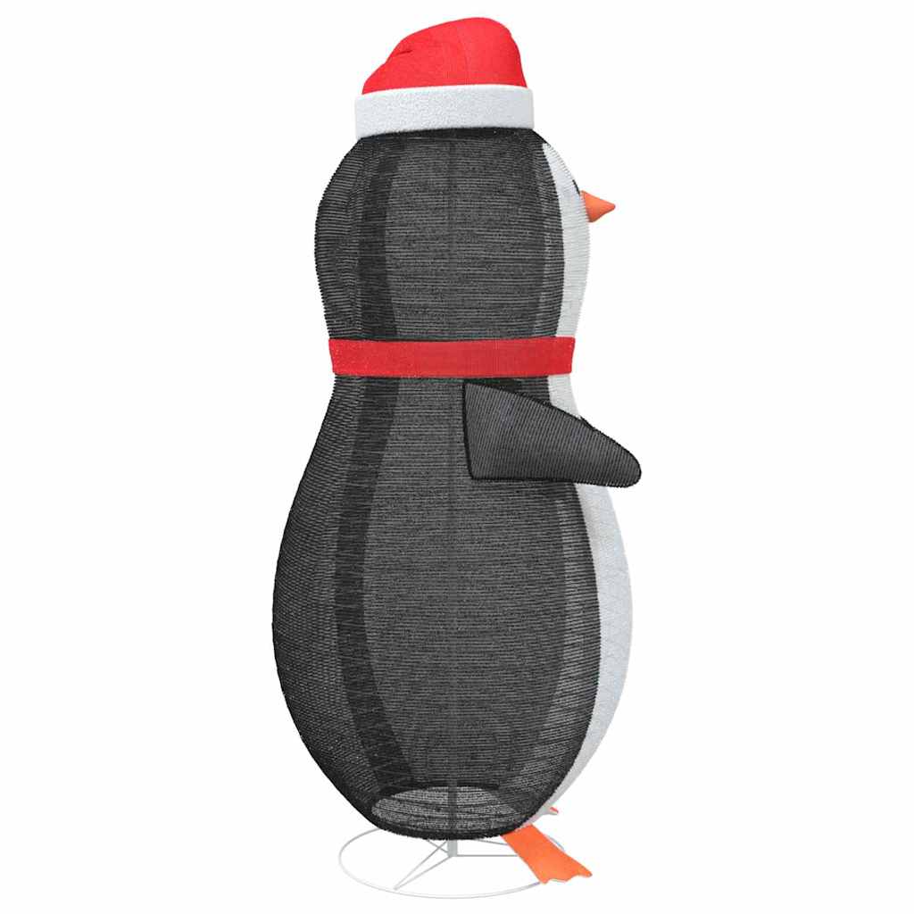 Schnee-Pinguin Figur mit 600 LEDs Warmes Weiß 78 x 178 cm Stoff