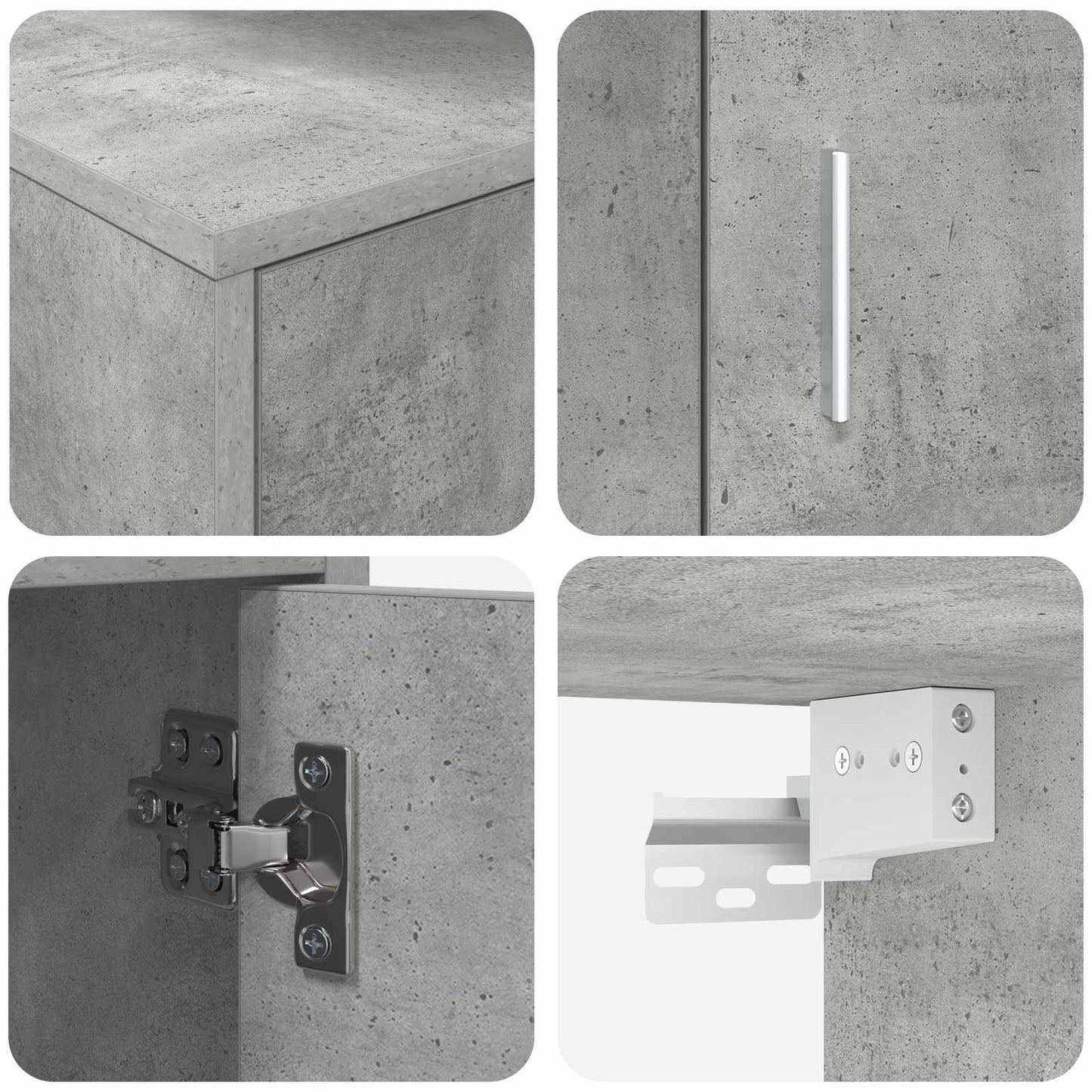 TV-Schrankset Beton Grau Holzwerkstoff