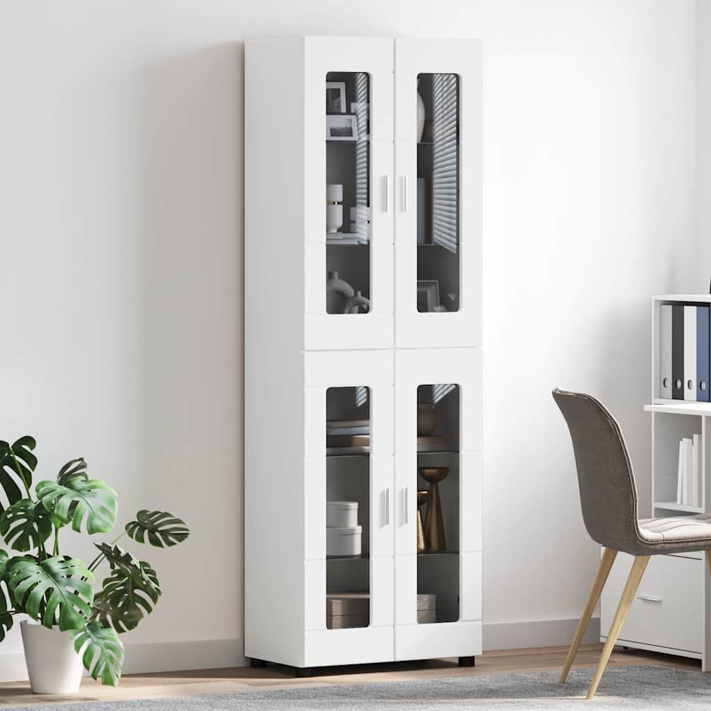 Highboard FLORIN 60 x 35 x 182 cm Weiß Holzwerkstoff