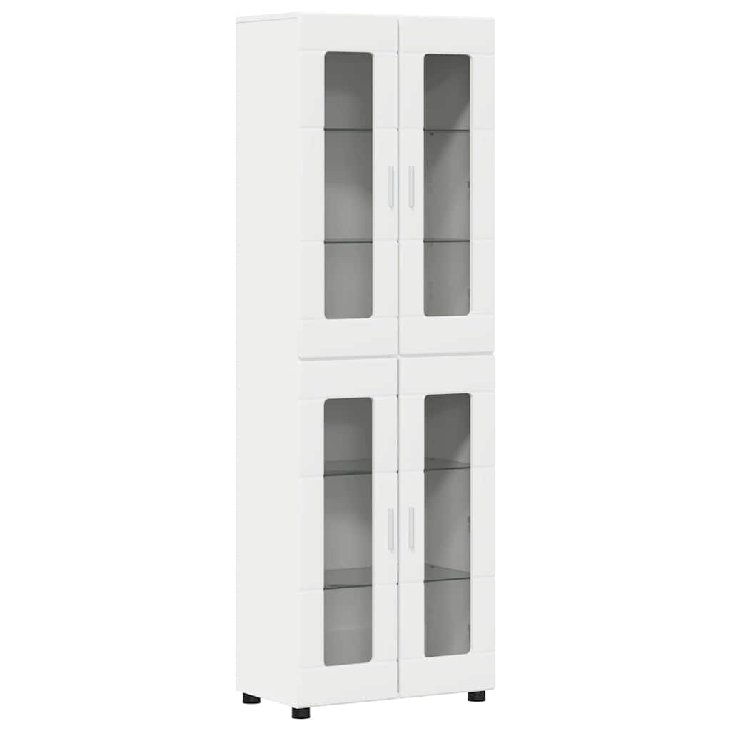 Highboard FLORIN 60 x 35 x 182 cm Weiß Holzwerkstoff