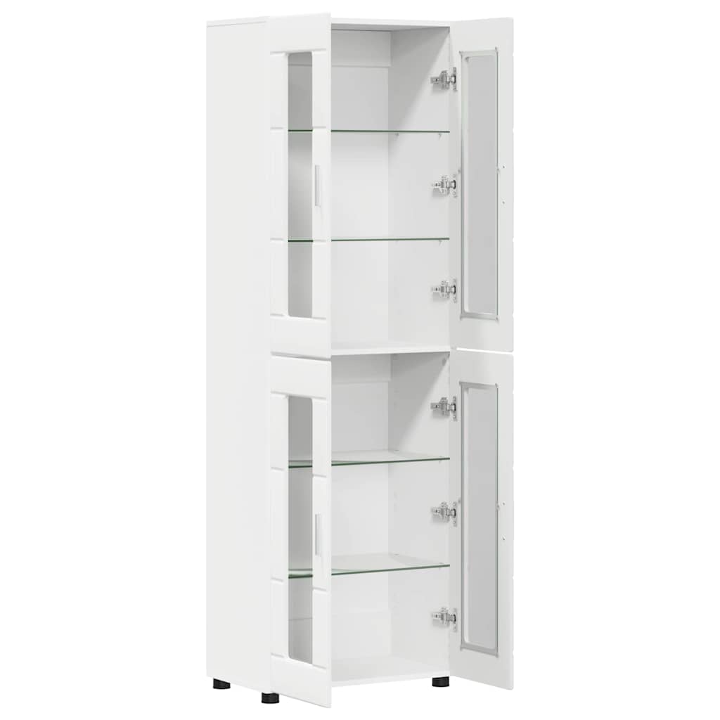 Highboard FLORIN 60 x 35 x 182 cm Weiß Holzwerkstoff