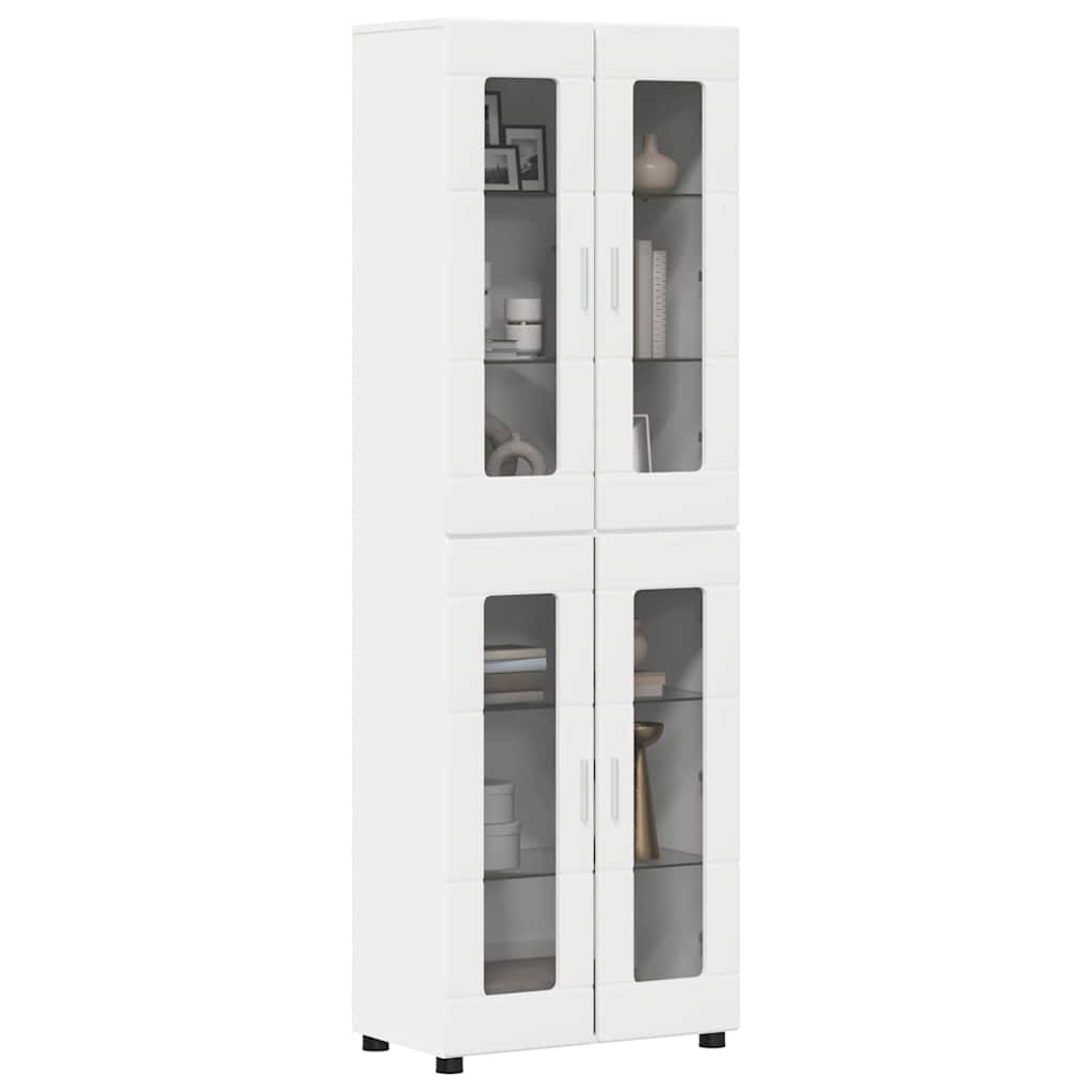 Highboard FLORIN 60 x 35 x 182 cm Weiß Holzwerkstoff