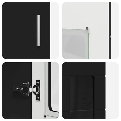Highboard FLORIN 60 x 35 x 182 cm Schwarz Holzwerkstoff