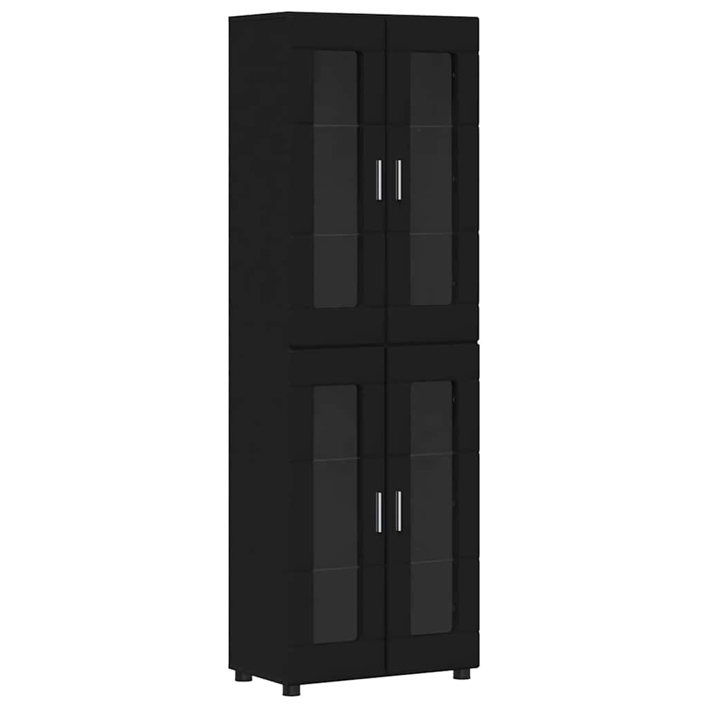 Highboard FLORIN 60 x 35 x 182 cm Schwarz Holzwerkstoff