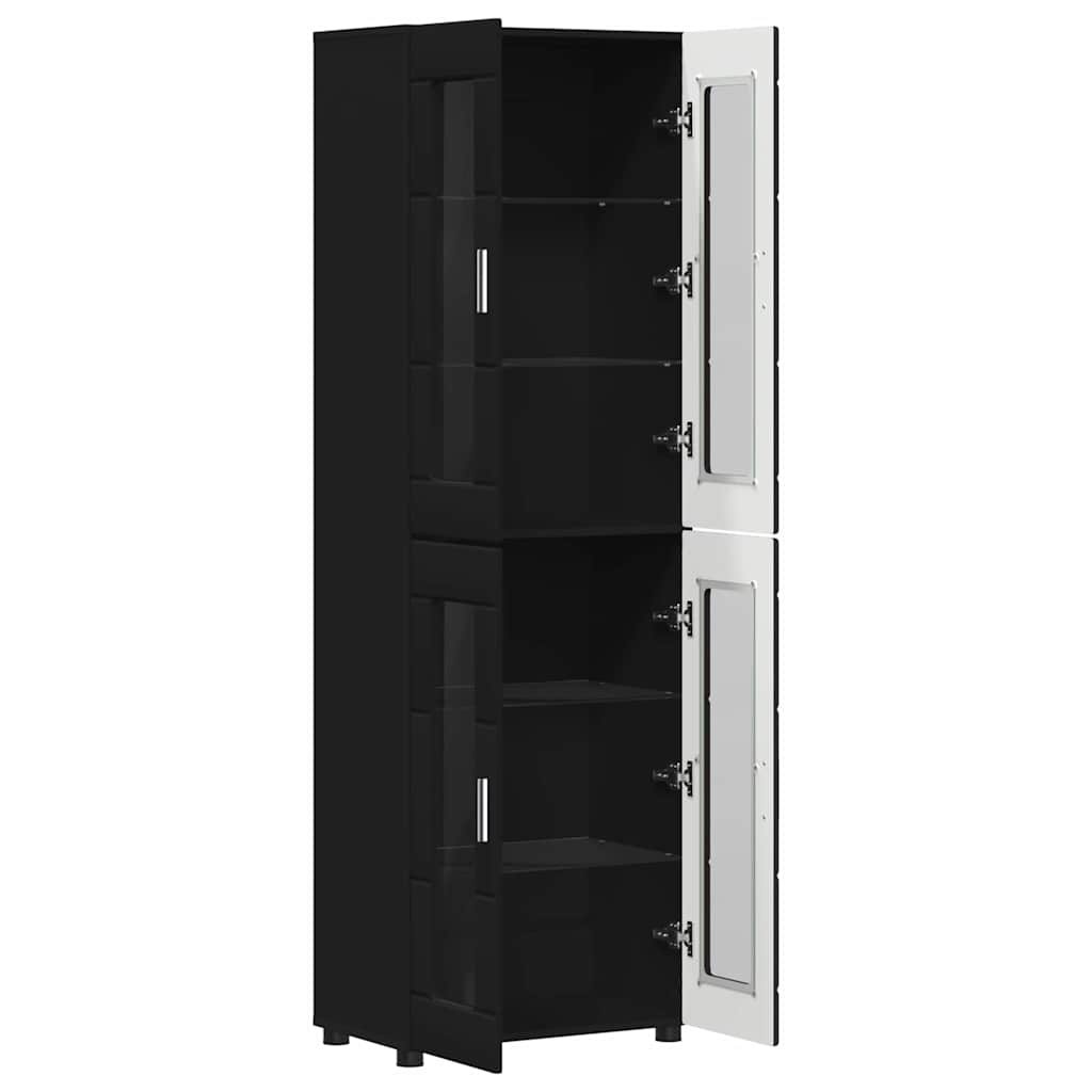 Highboard FLORIN 60 x 35 x 182 cm Schwarz Holzwerkstoff