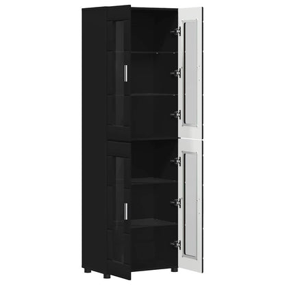 Highboard FLORIN 60 x 35 x 182 cm Schwarz Holzwerkstoff