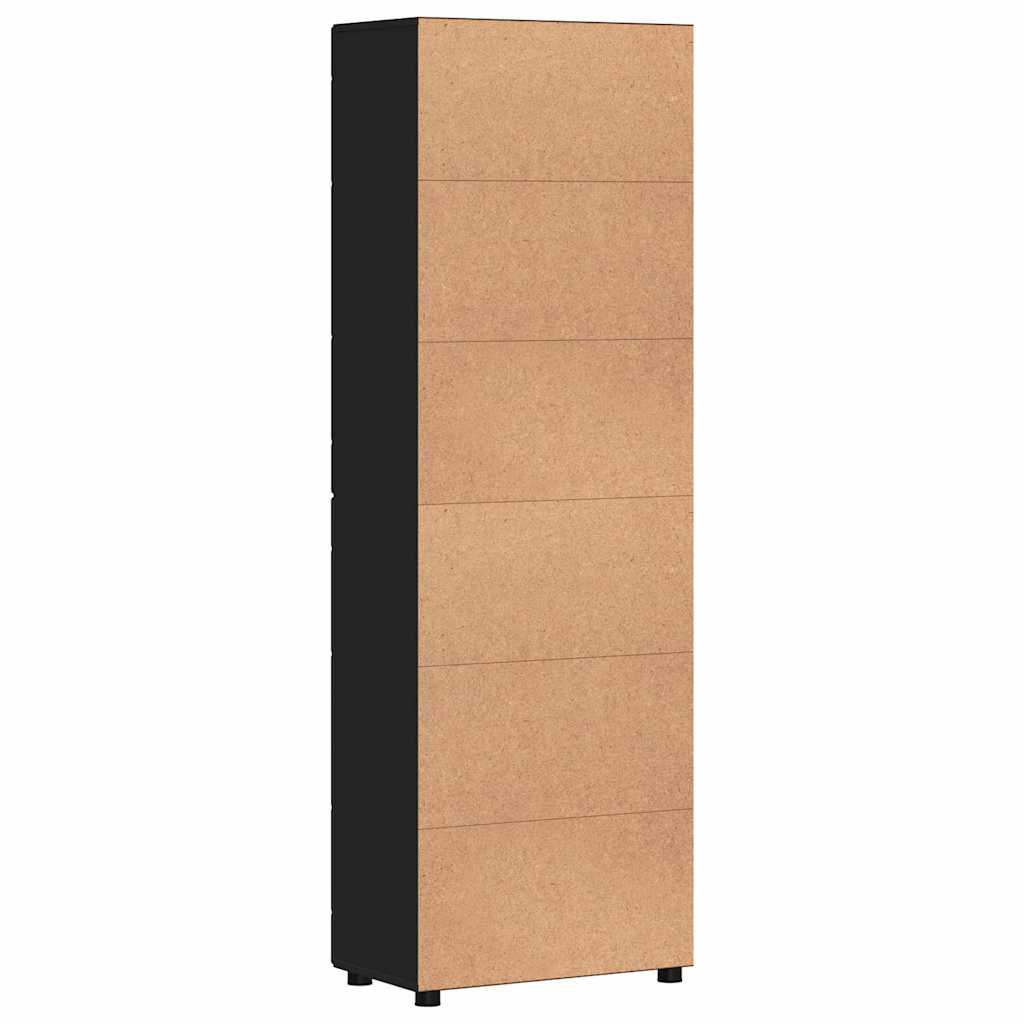 Highboard FLORIN 60 x 35 x 182 cm Schwarz Holzwerkstoff