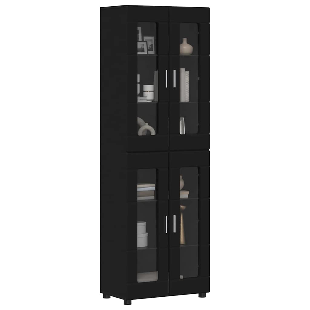 Highboard FLORIN 60 x 35 x 182 cm Schwarz Holzwerkstoff