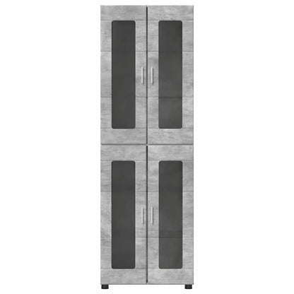 Highboard FLORIN 60 x 35 x 182 cm Betongrau Holzwerkstoff