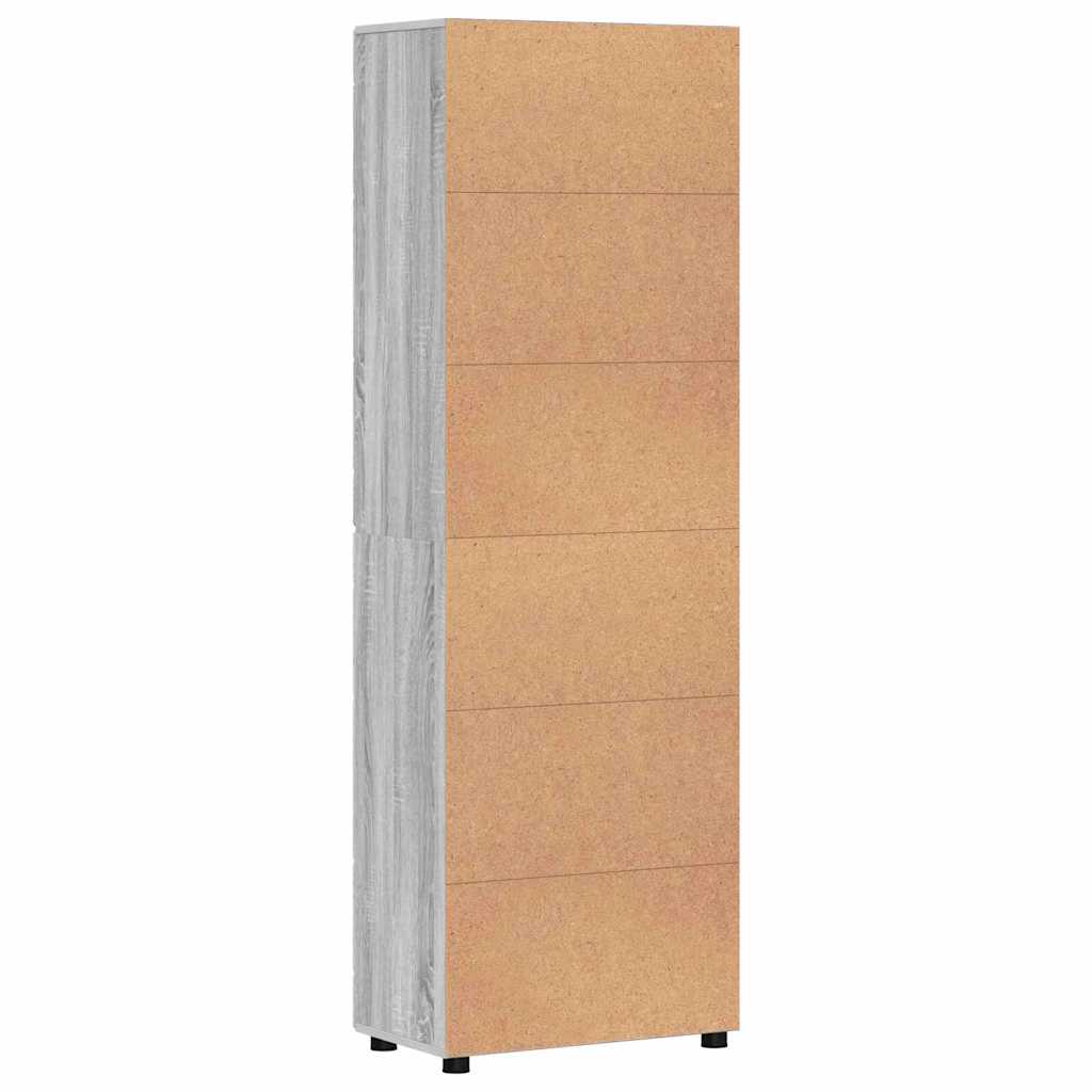 Highboard FLORIN 60 x 35 x 182 cm Graues Sonoma Holzwerkstoff
