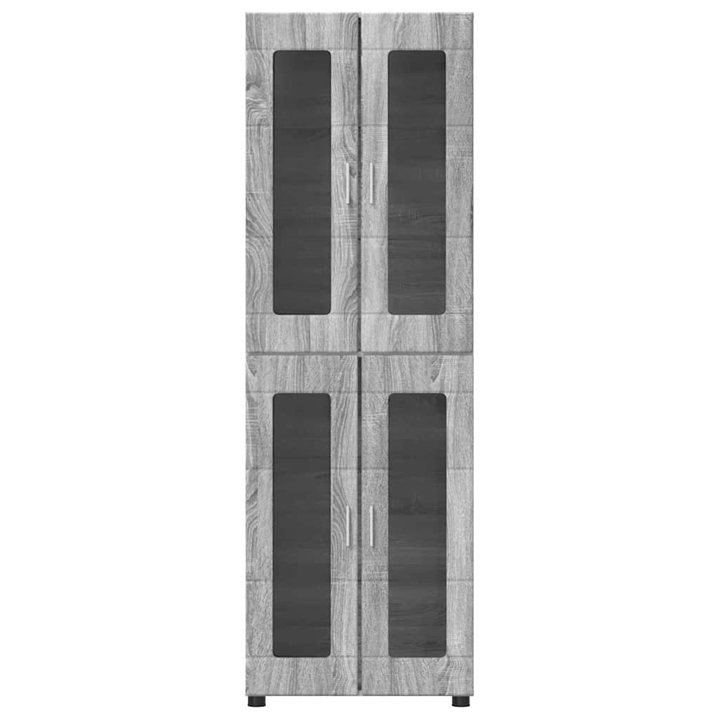 Highboard FLORIN 60 x 35 x 182 cm Graues Sonoma Holzwerkstoff