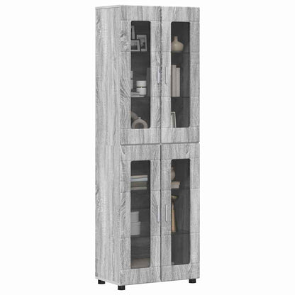 Highboard FLORIN 60 x 35 x 182 cm Sonoma-Grau Holzwerkstoff