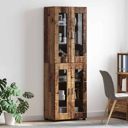 Highboard FLORIN 60 x 35 x 182 cm Altholz Holzwerkstoff
