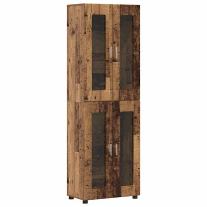Highboard FLORIN 60 x 35 x 182 cm Altholz Holzwerkstoff
