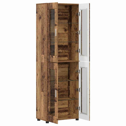 Highboard FLORIN 60 x 35 x 182 cm Altholz Holzwerkstoff