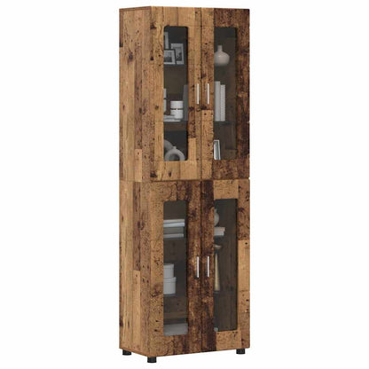 Highboard FLORIN 60 x 35 x 182 cm Altholz Holzwerkstoff