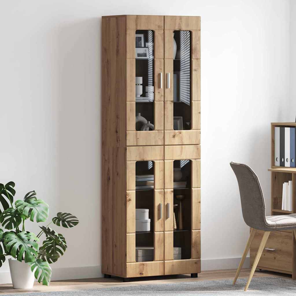 Highboard FLORIN 60 x 35 x 182 cm Artisan-Eiche Holzwerkstoff