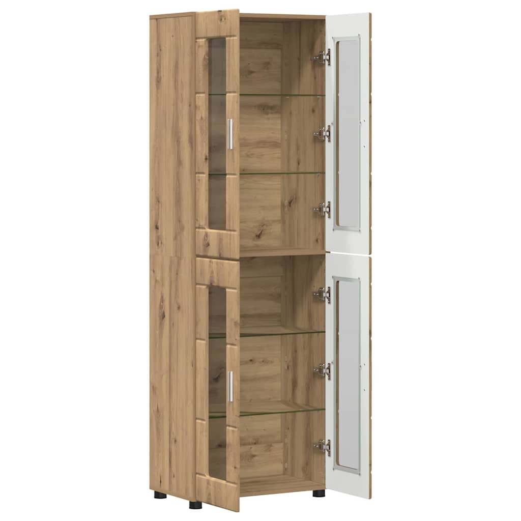 Highboard FLORIN 60 x 35 x 182 cm Artisan-Eiche Holzwerkstoff