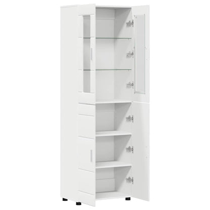 Highboard FLORIN 60 x 35 x 182 cm Weiß Holzwerkstoff