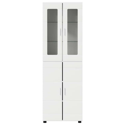 Highboard FLORIN 60 x 35 x 182 cm Weiß Holzwerkstoff