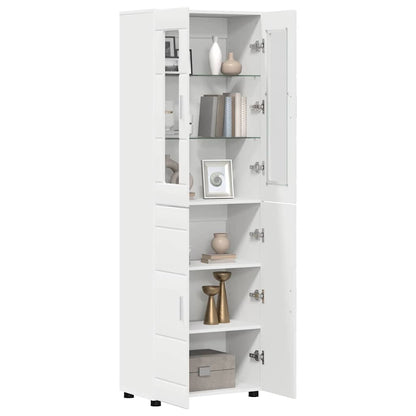 Highboard FLORIN 60 x 35 x 182 cm Weiß Holzwerkstoff