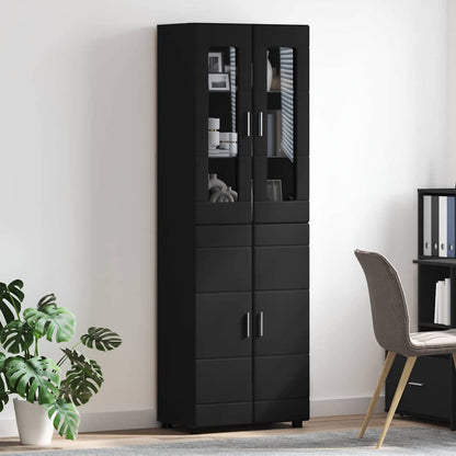 Highboard FLORIN 60 x 35 x 182 cm Schwarz Holzwerkstoff