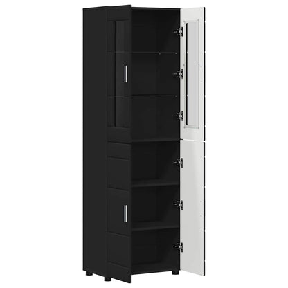 Highboard FLORIN 60 x 35 x 182 cm Schwarz Holzwerkstoff