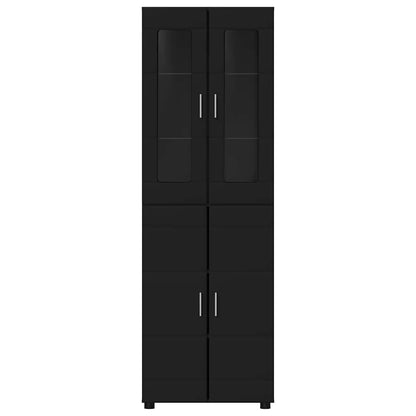Highboard FLORIN 60 x 35 x 182 cm Schwarz Holzwerkstoff