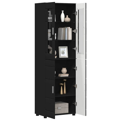 Highboard FLORIN 60 x 35 x 182 cm Schwarz Holzwerkstoff