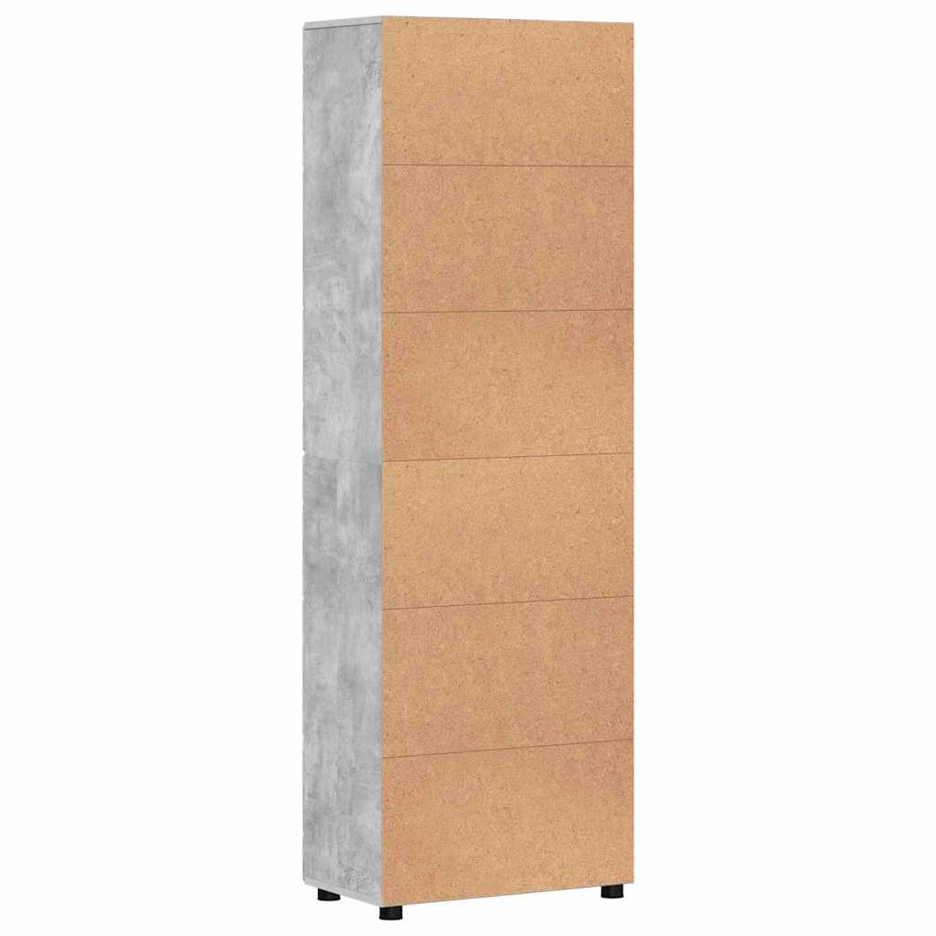 Highboard FLORIN 60 x 35 x 182 cm Beton Grau Holzwerkstoff